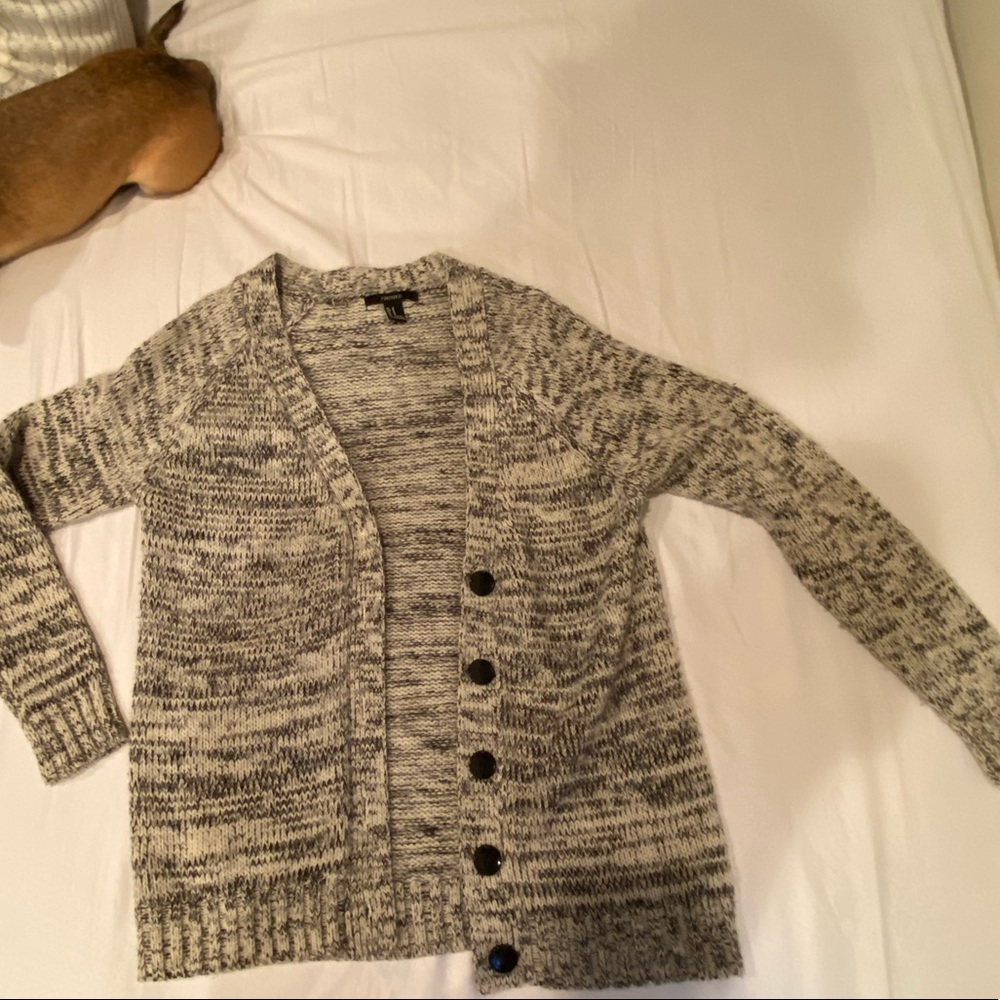 Grey cardigan/ sweater button up
